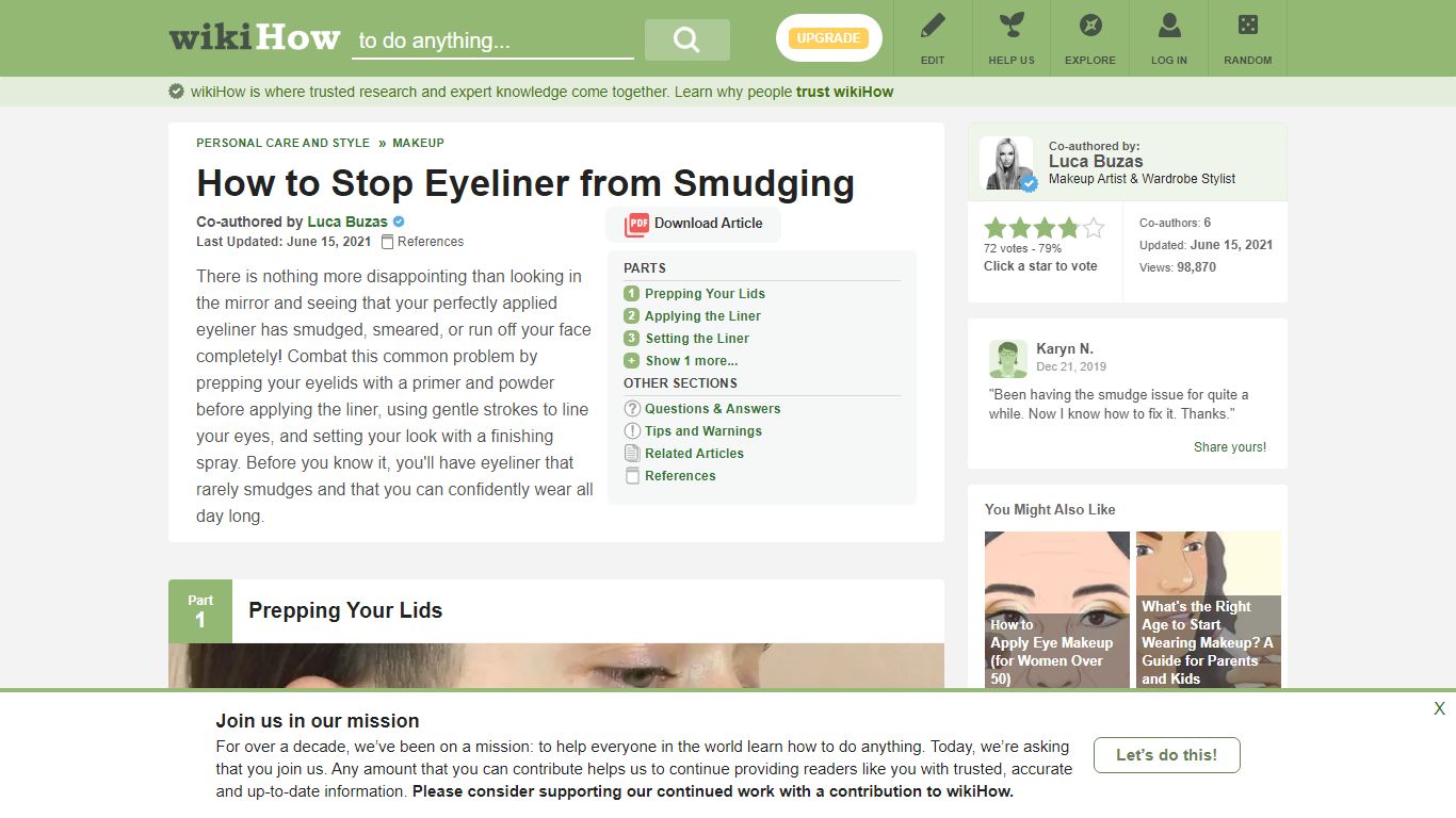 How to Stop Eyeliner from Smudging: 13 Steps (with Pictures) - wikiHow
