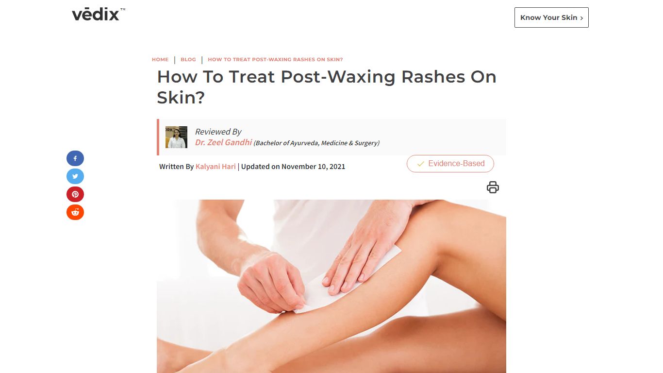 How To Treat Post-Waxing Rashes On Skin? – Vedix