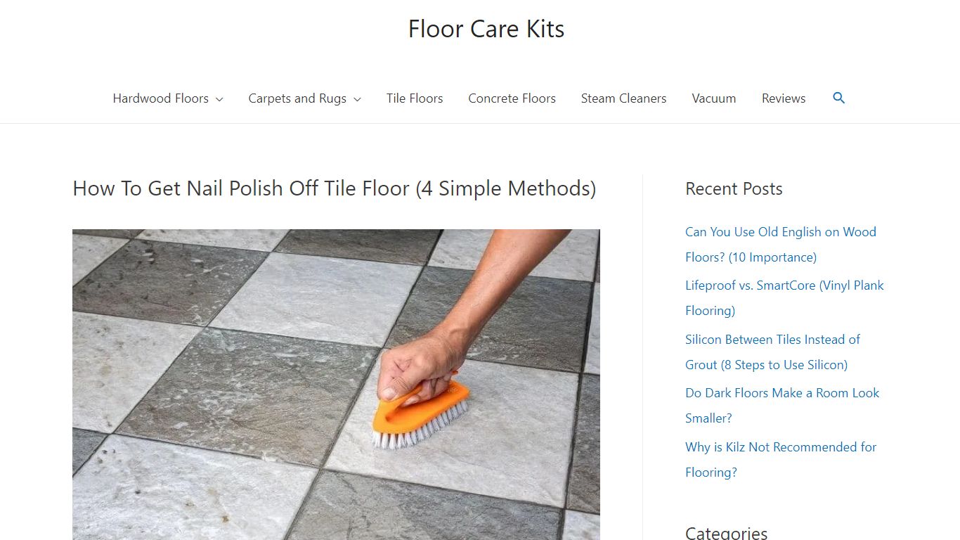 How To Get Nail Polish Off Tile Floor (4 Simple Methods) - Floor Care Kits