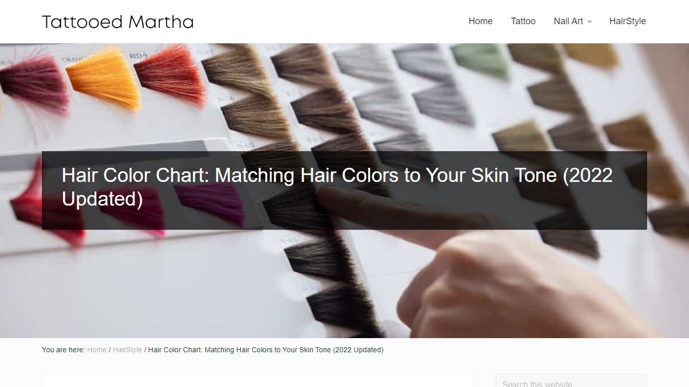 skin tone unnatural hair color chart Beauty Tips