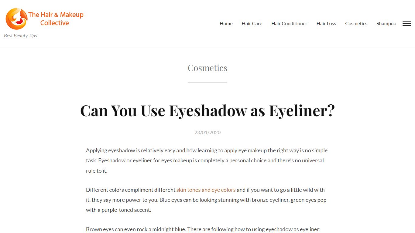 Can You Use Eyeshadow as Eyeliner? | The Hair & Makeup Collective