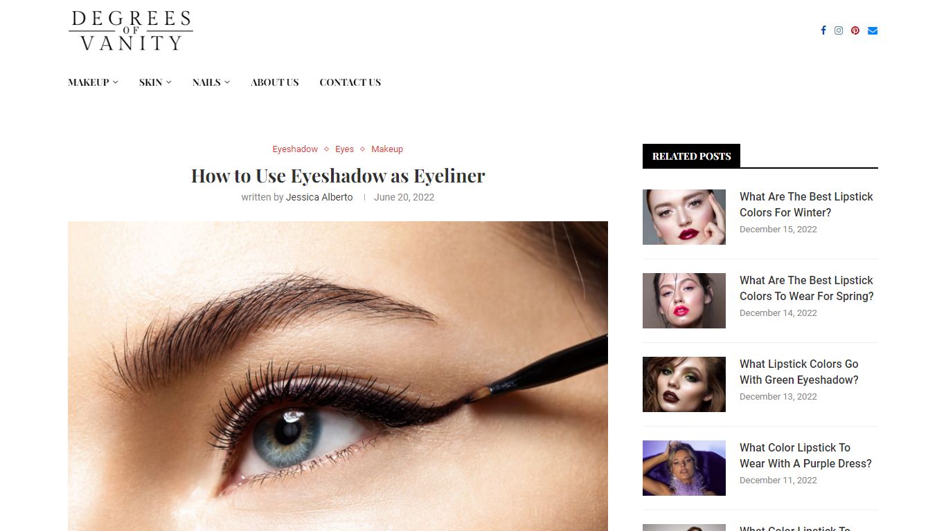 How to Use Eyeshadow as Eyeliner - degreesofvanity.com