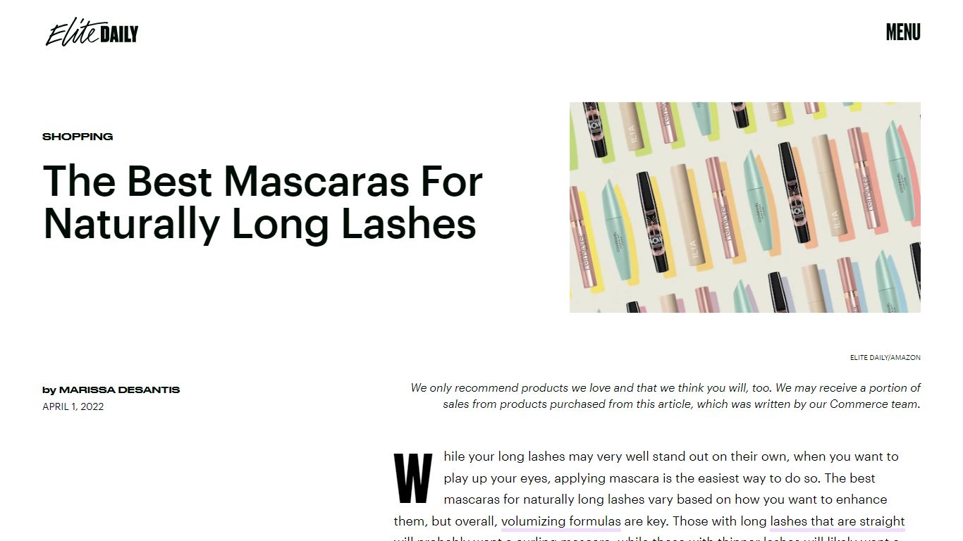The 7 Best Mascaras For Naturally Long Lashes - Elite Daily